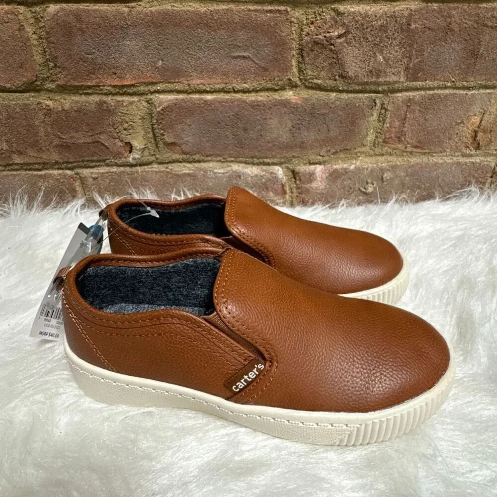 Carter’s Kids Brown Ricky Slip On Loafer Size 2 NEW